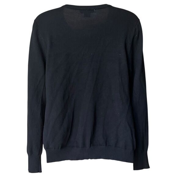 Select + Trend Black Cardigan Sz M Faceted Buttons Twee Dark Academia Classic - Picture 4 of 8